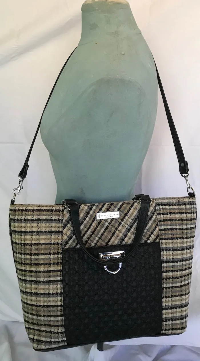 3039- Tonal Check Tote