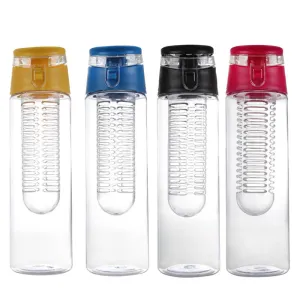 800ml Water Bottle Fruit Infusing Infuser Water Bottle Sports Lemon Juice Flip Lid Bottle Camping Travel Kitchen accessories