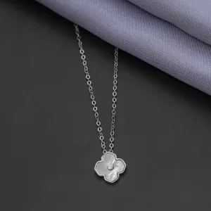 92.5 Sterling Silver Floral Pendant Chain