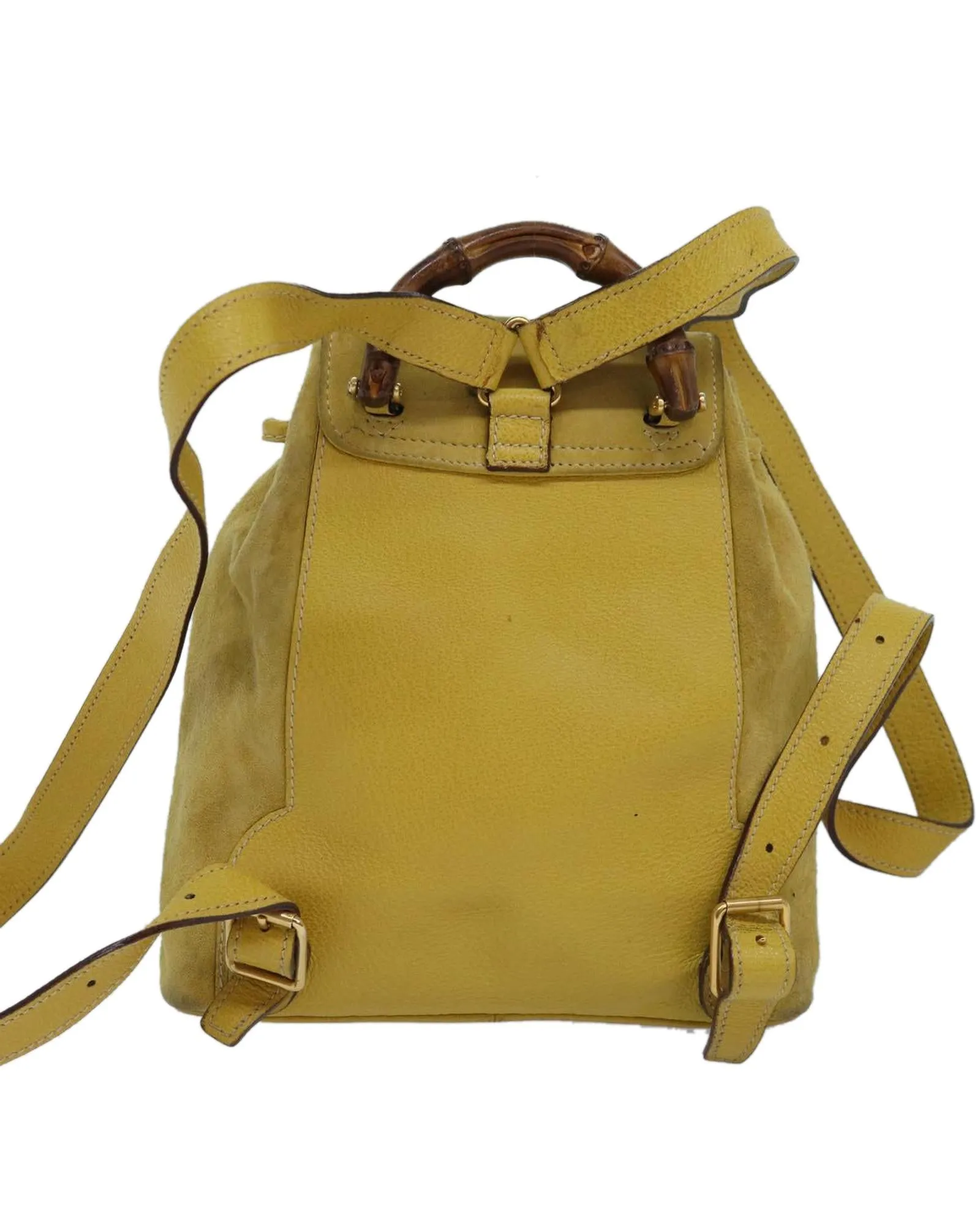 Bamboo Handle Suede Shoulder Bag