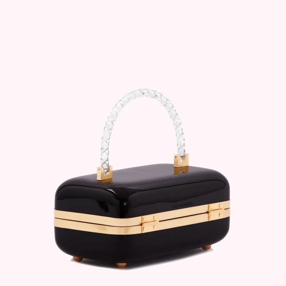 BLACK FONTAINE CLUTCH BAG