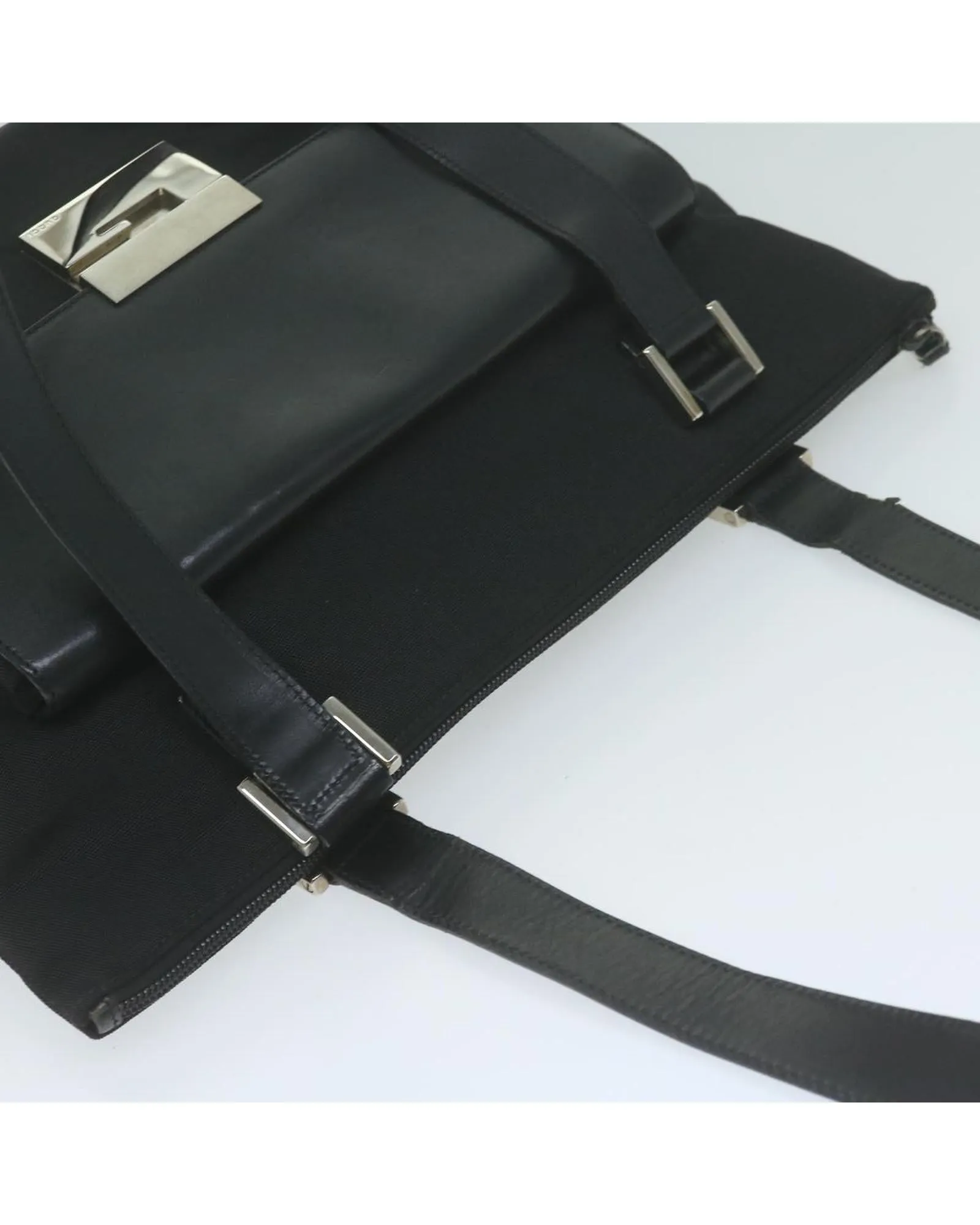 Black Nylon Shoulder Bag with Dust Bag - Italian Made