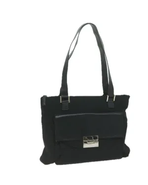 Black Nylon Shoulder Bag with Dust Bag - Italian Made