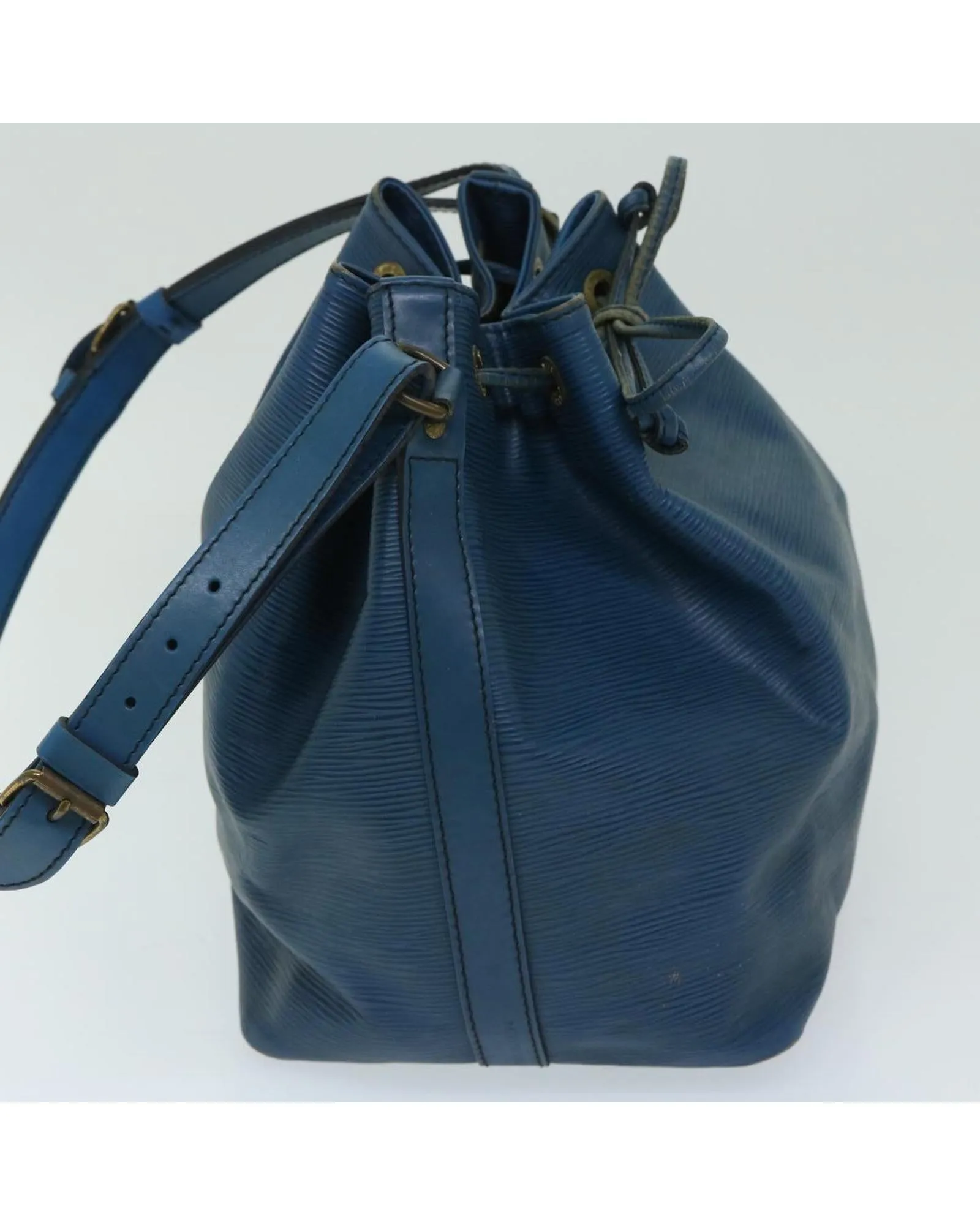 Blue Epi Leather Shoulder Bag with Drawstring Closure - Authentic LV