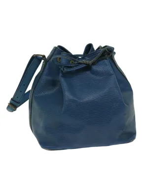 Blue Epi Leather Shoulder Bag with Drawstring Closure - Authentic LV