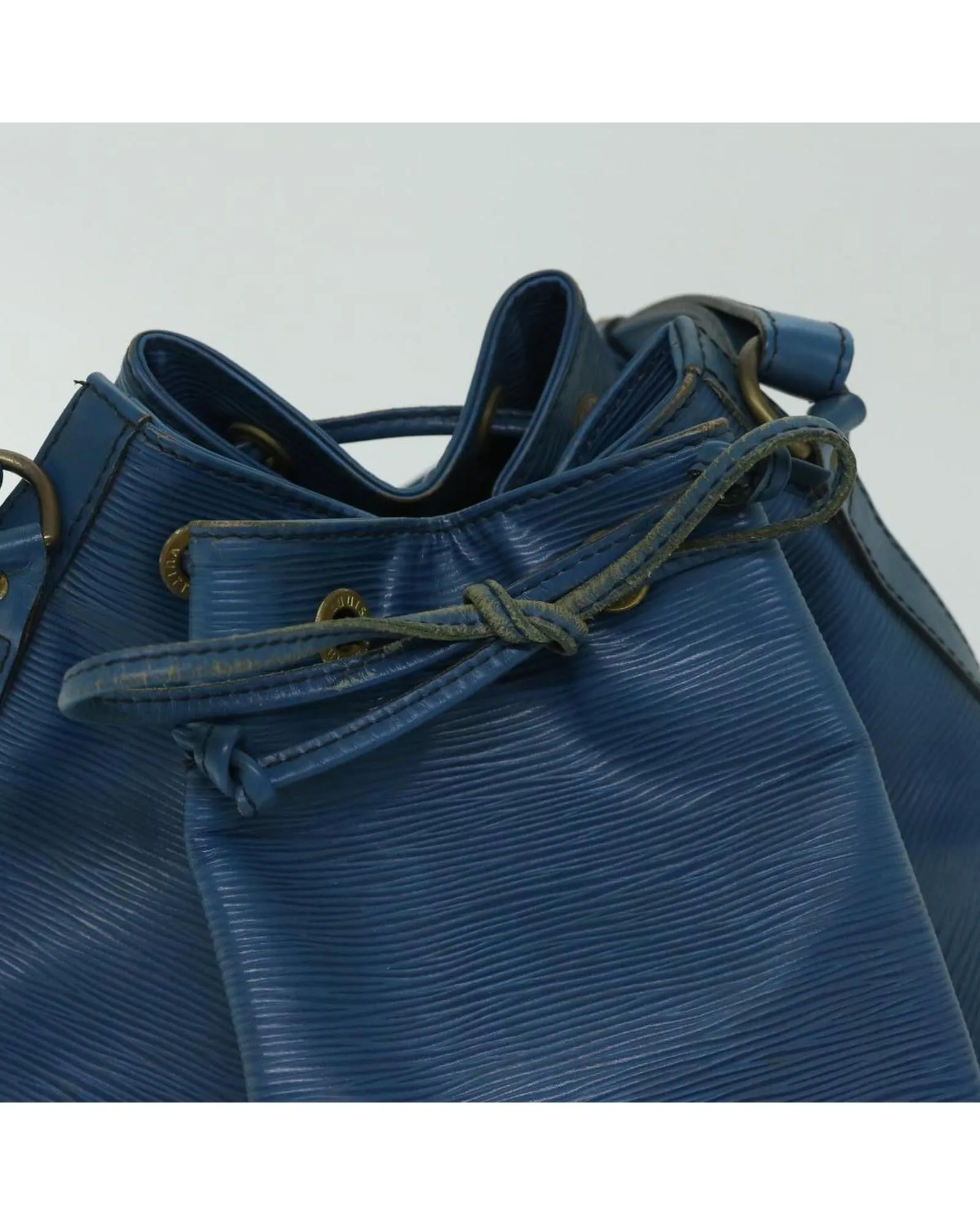 Blue Epi Leather Shoulder Bag with Drawstring Closure - Authentic LV