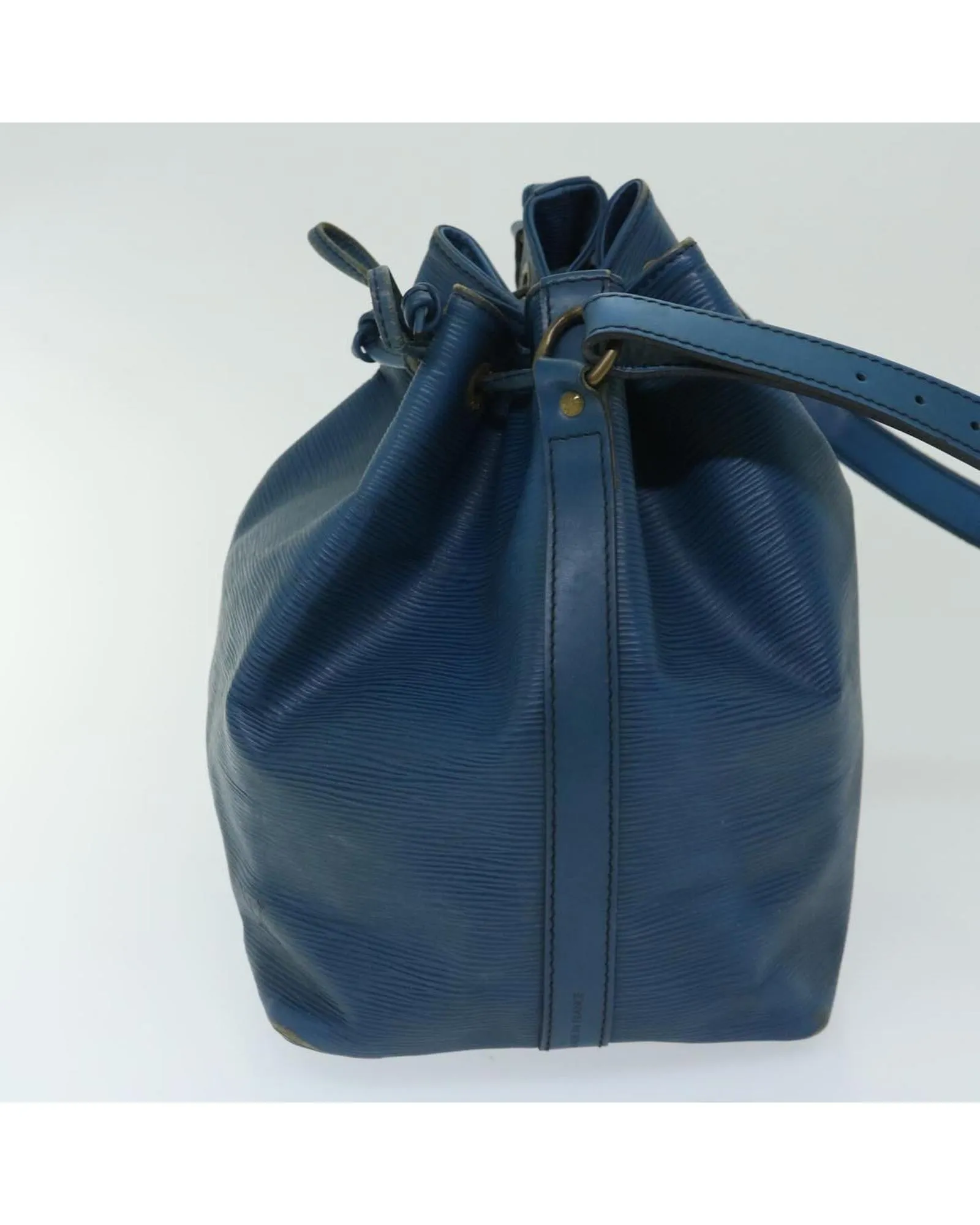 Blue Epi Leather Shoulder Bag with Drawstring Closure - Authentic LV