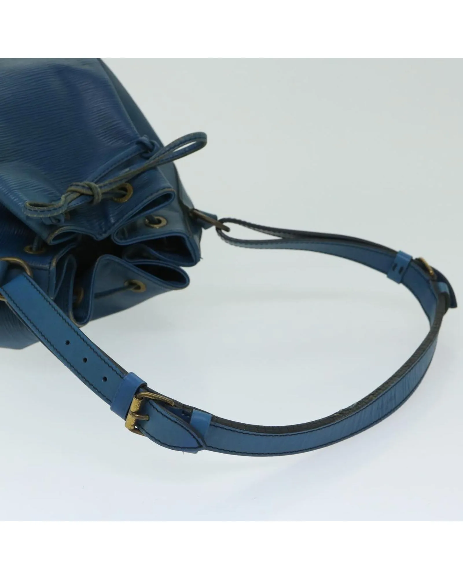 Blue Epi Leather Shoulder Bag with Drawstring Closure - Authentic LV