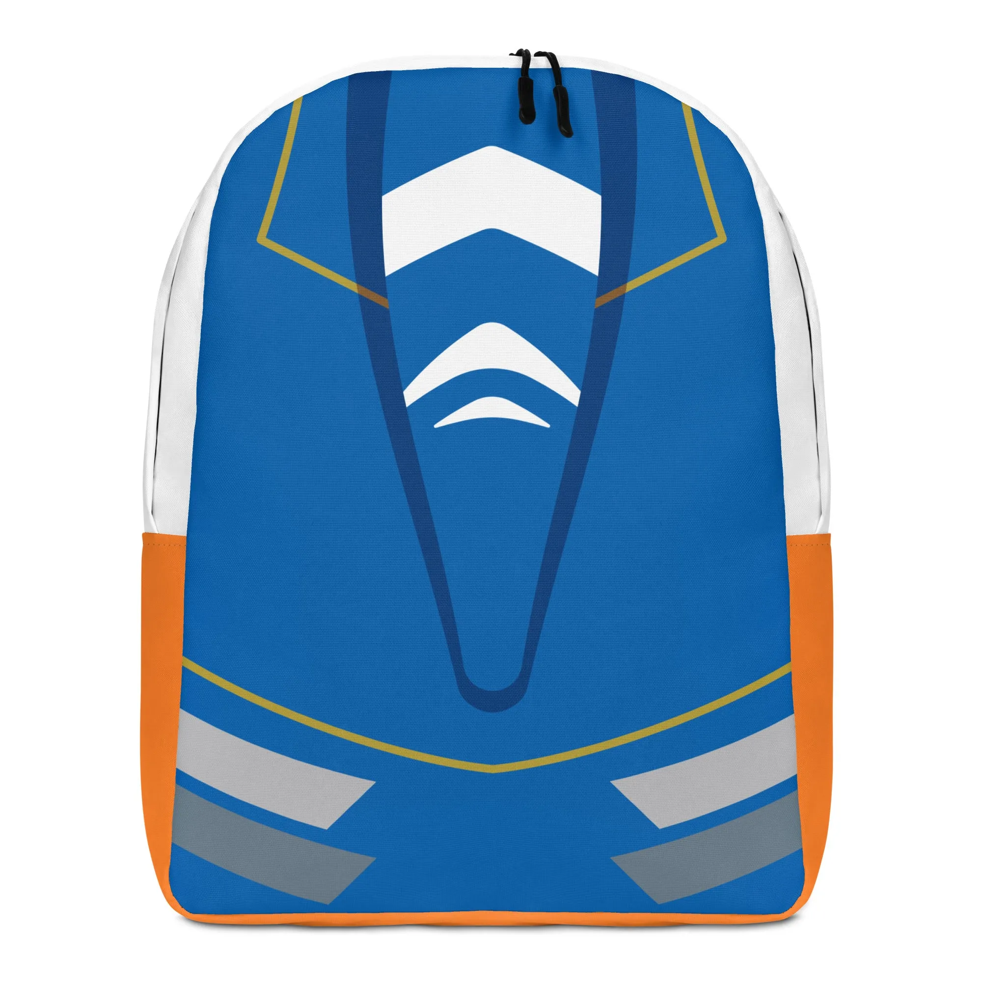 Blue Stripe Orange Rebel Minimalist Backpack