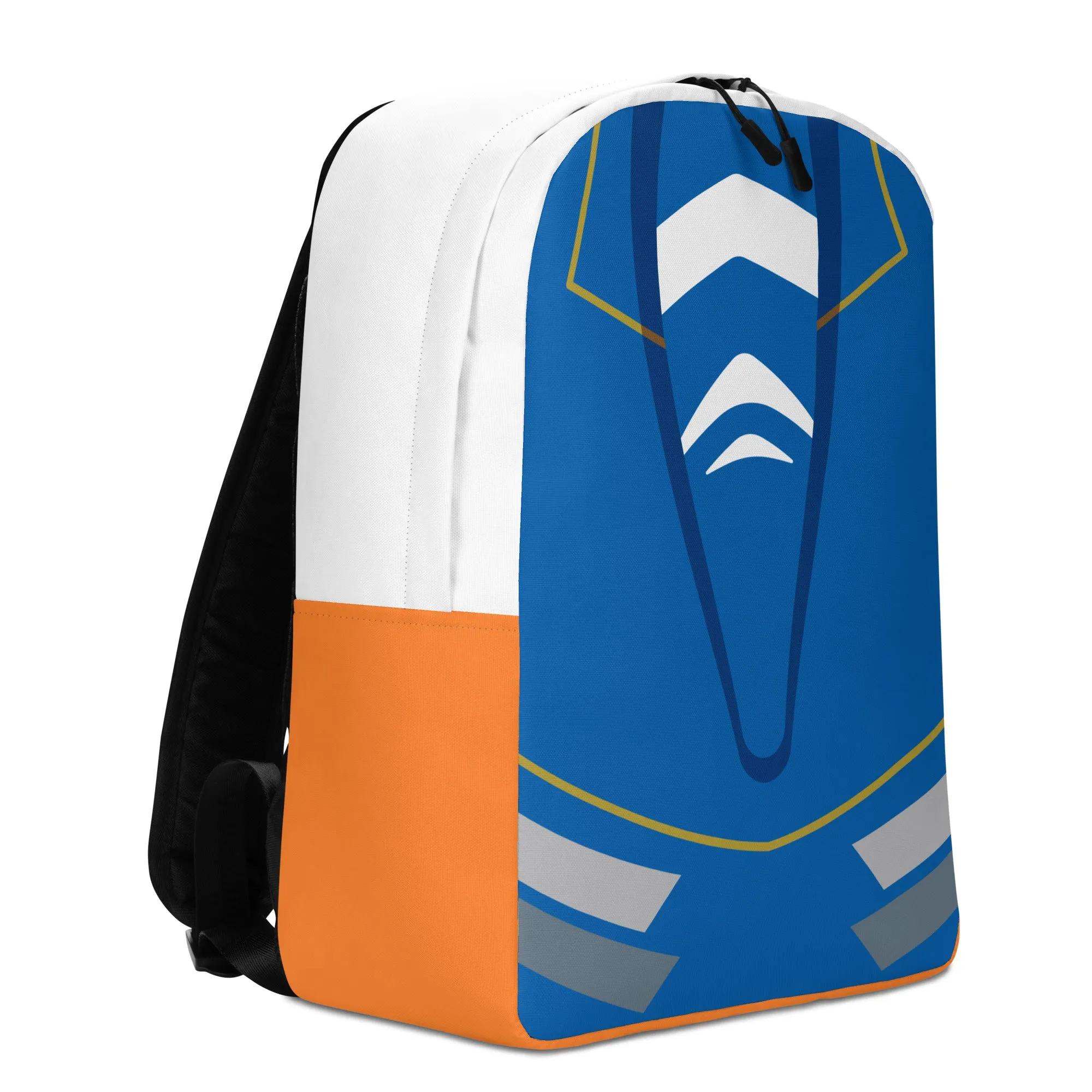 Blue Stripe Orange Rebel Minimalist Backpack