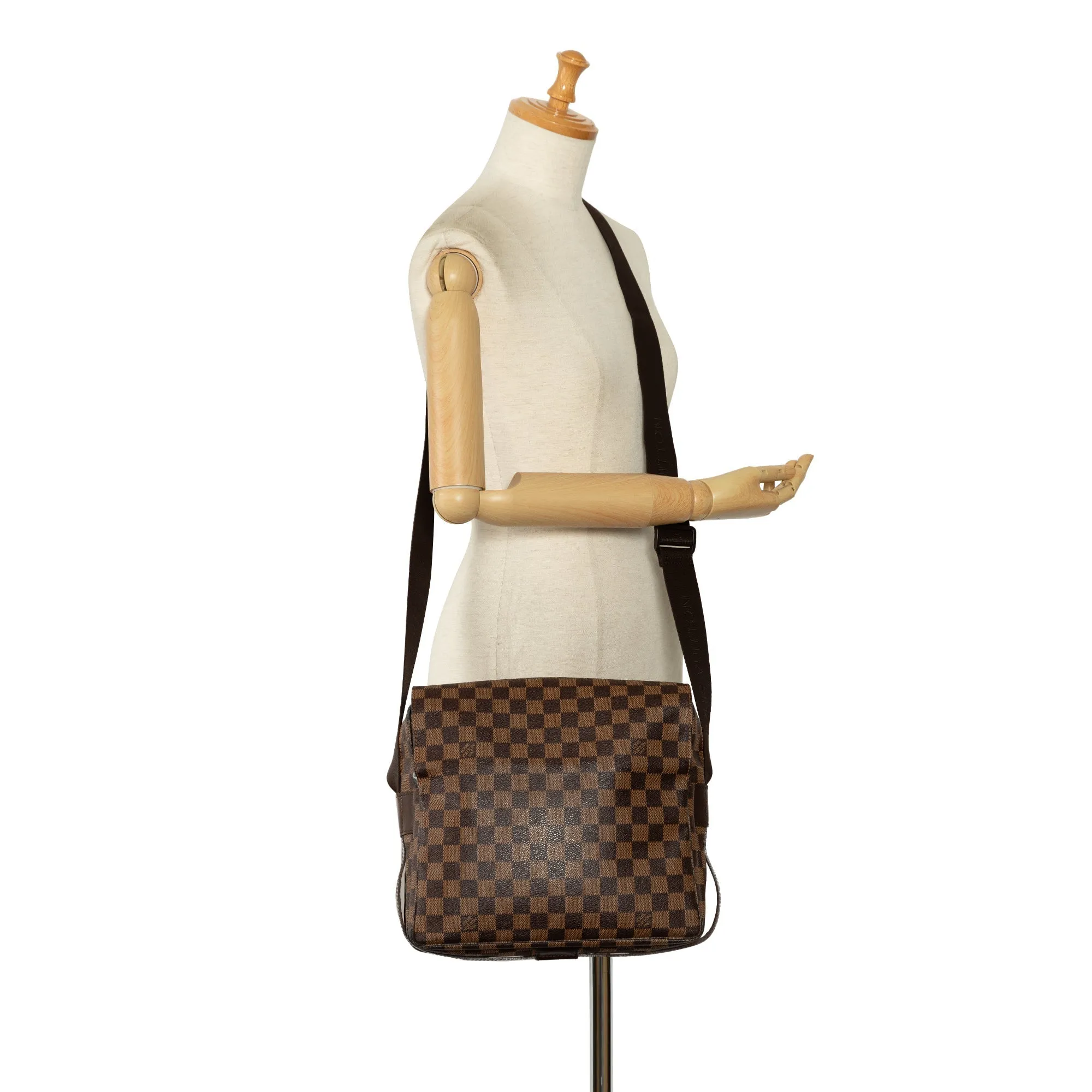 Brown Louis Vuitton Damier Ebene Naviglio Crossbody Bag