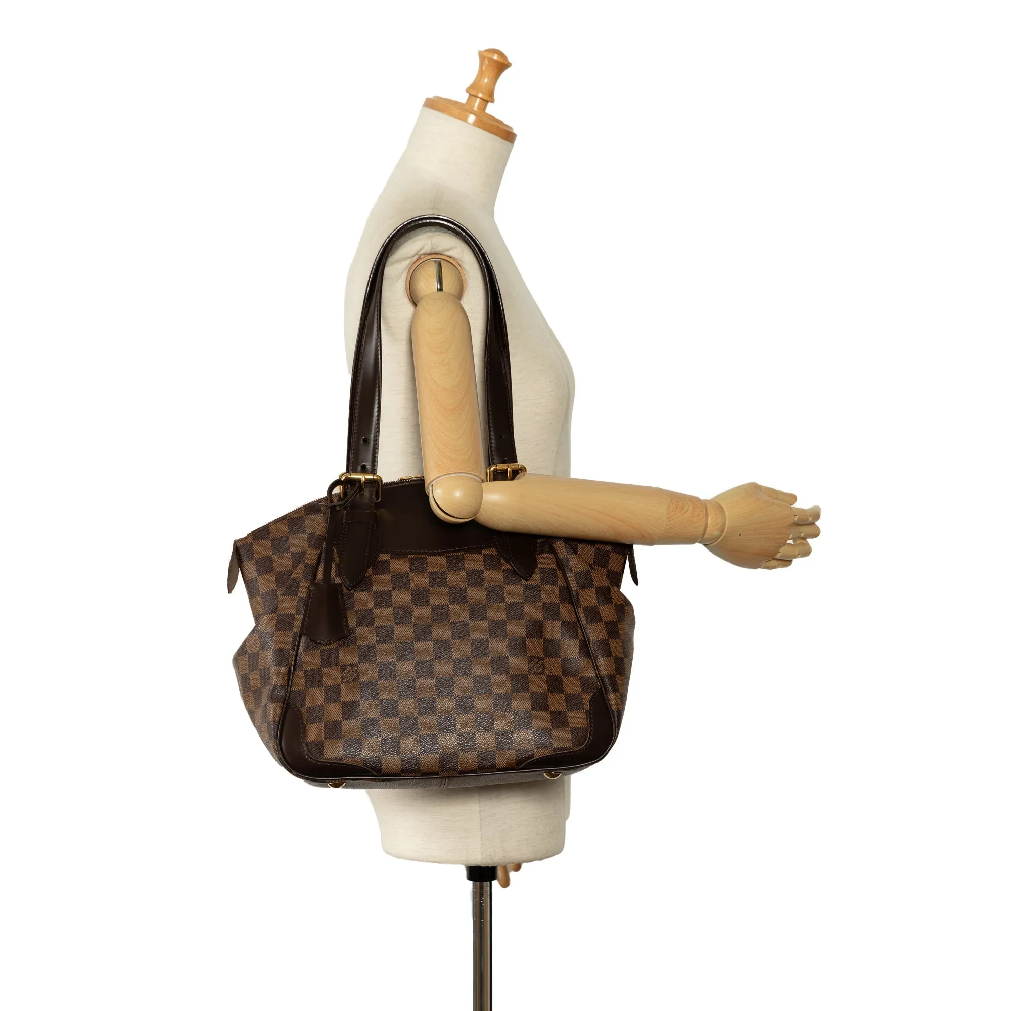 Brown Louis Vuitton Damier Ebene Verona MM Shoulder Bag