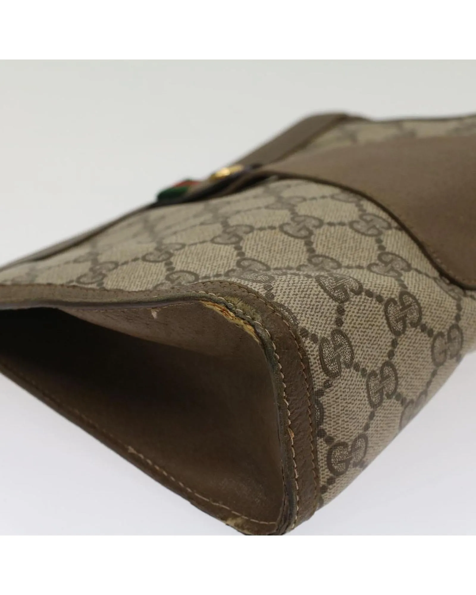 Canvas Clutch Bag with Signature Detailing