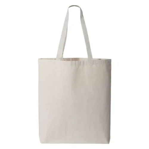 Canvas Tote with Contrast-Color Handles