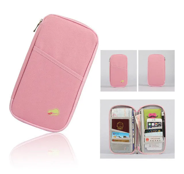 Card Holder Passport Cover Travel Wallet Korean Style Passport Holder Wallets With Large Capacity Cash Ticket Card Organizer