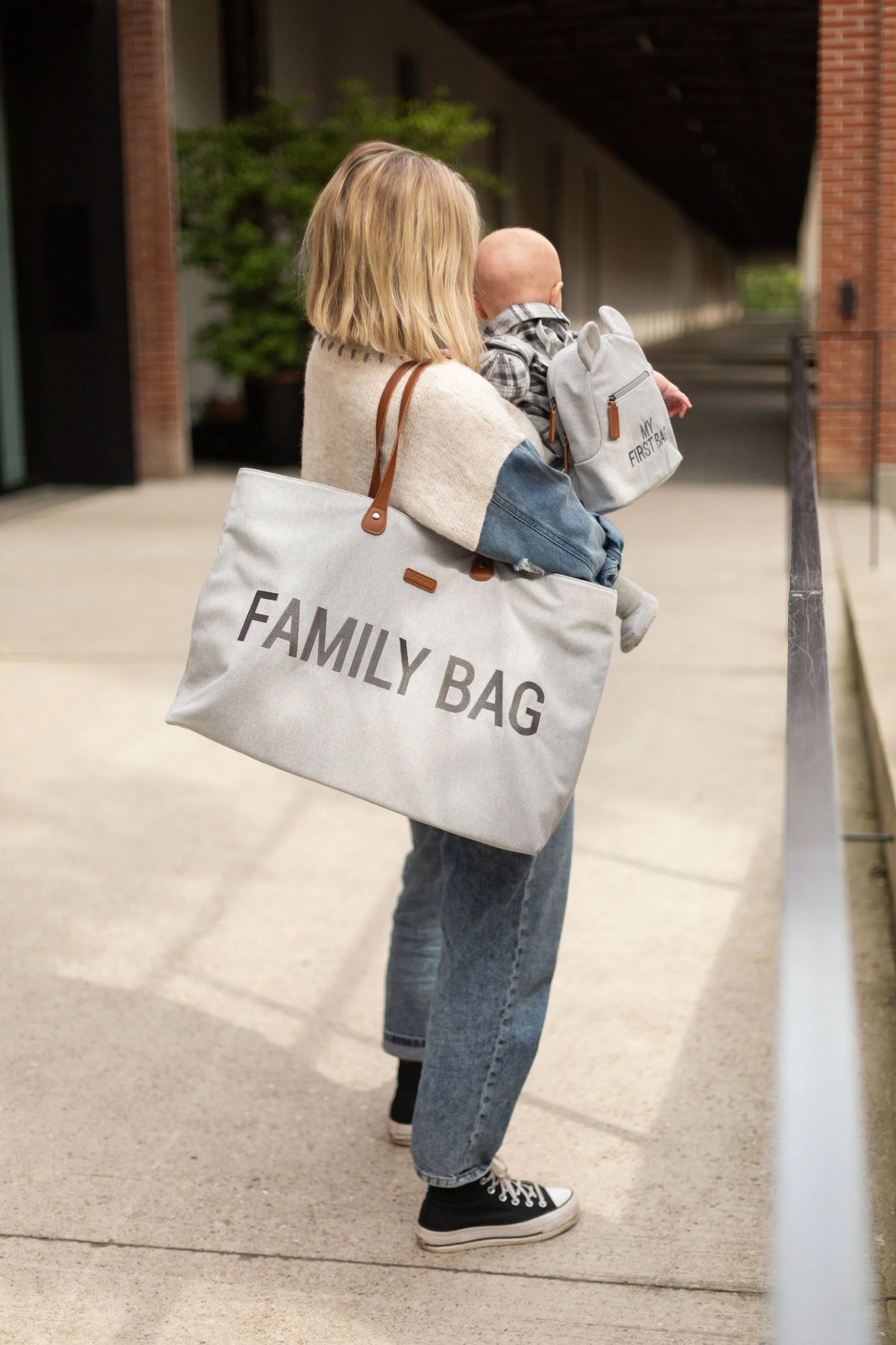 Childhome Weekend Bag XL Family Bag | Canvas Grey