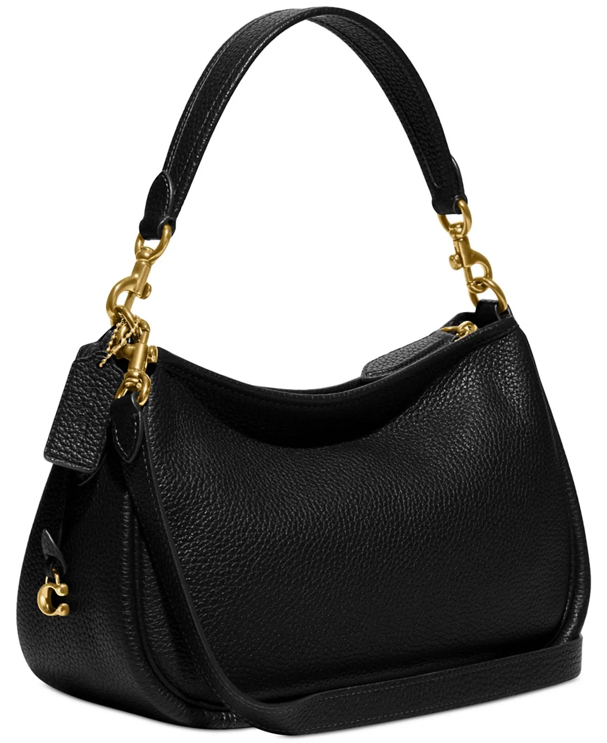 COACH Soft Pebble Leather Cary Convertible Crossbody Bag, black