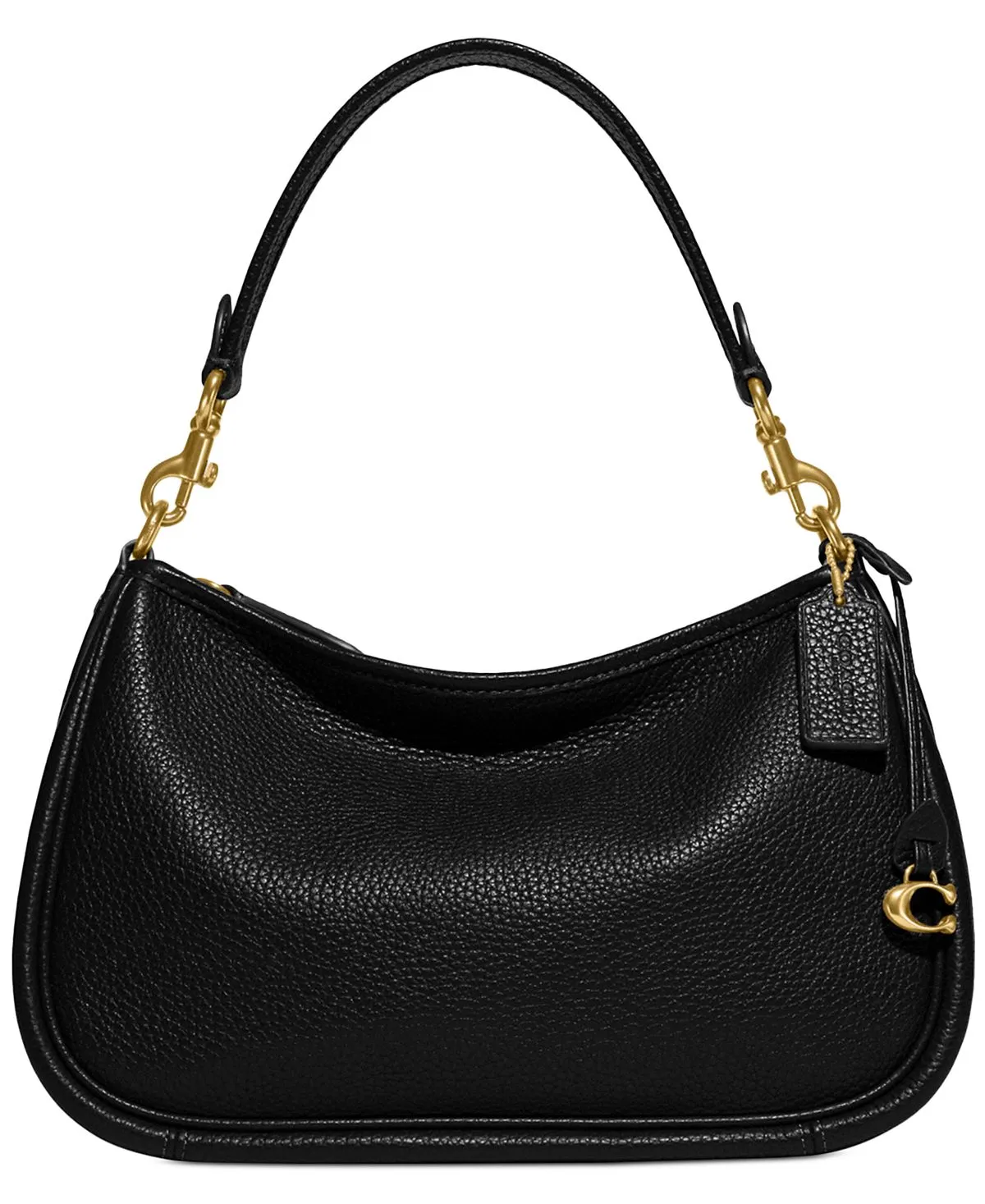 COACH Soft Pebble Leather Cary Convertible Crossbody Bag, black