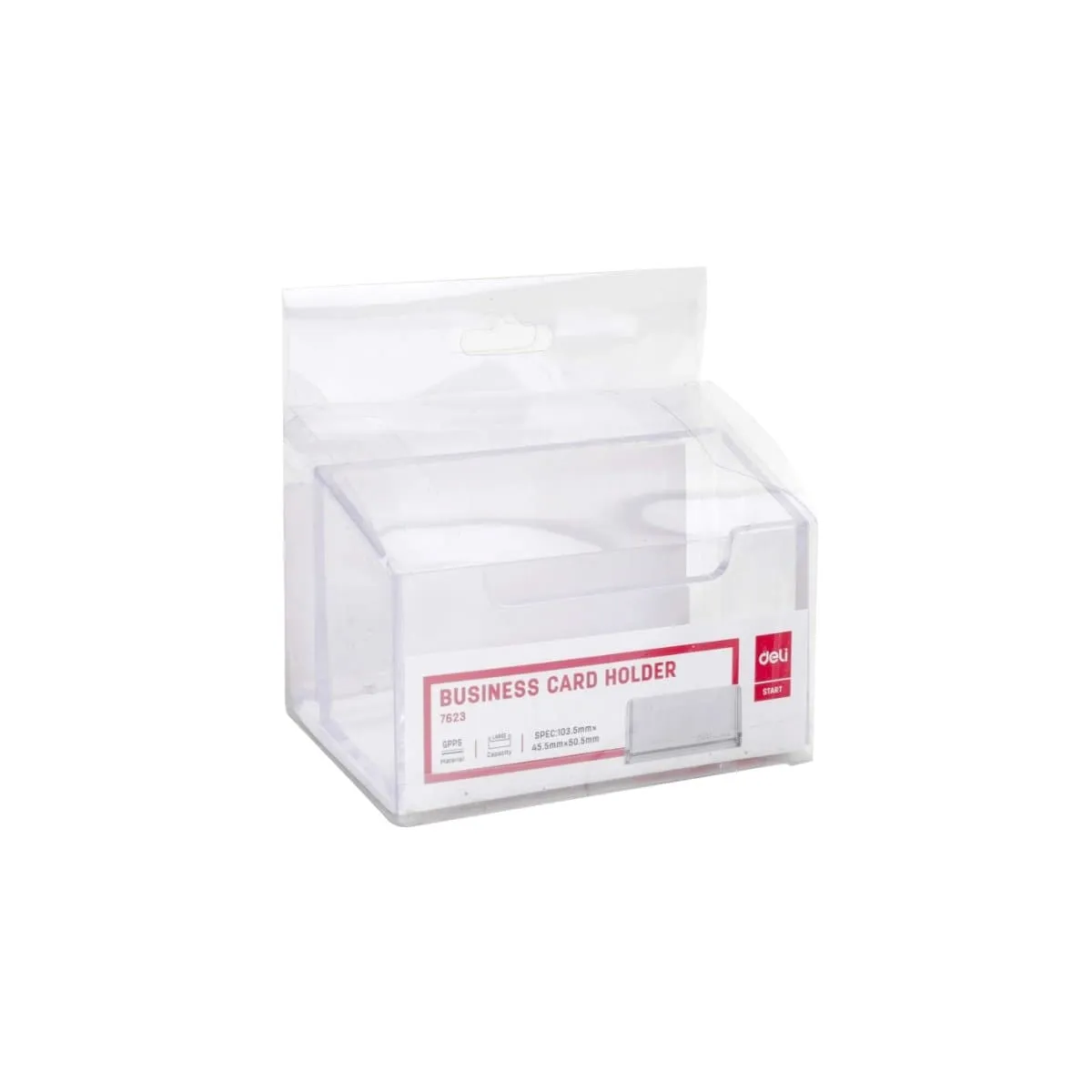 deli Clear Acrylic Business Card Holder