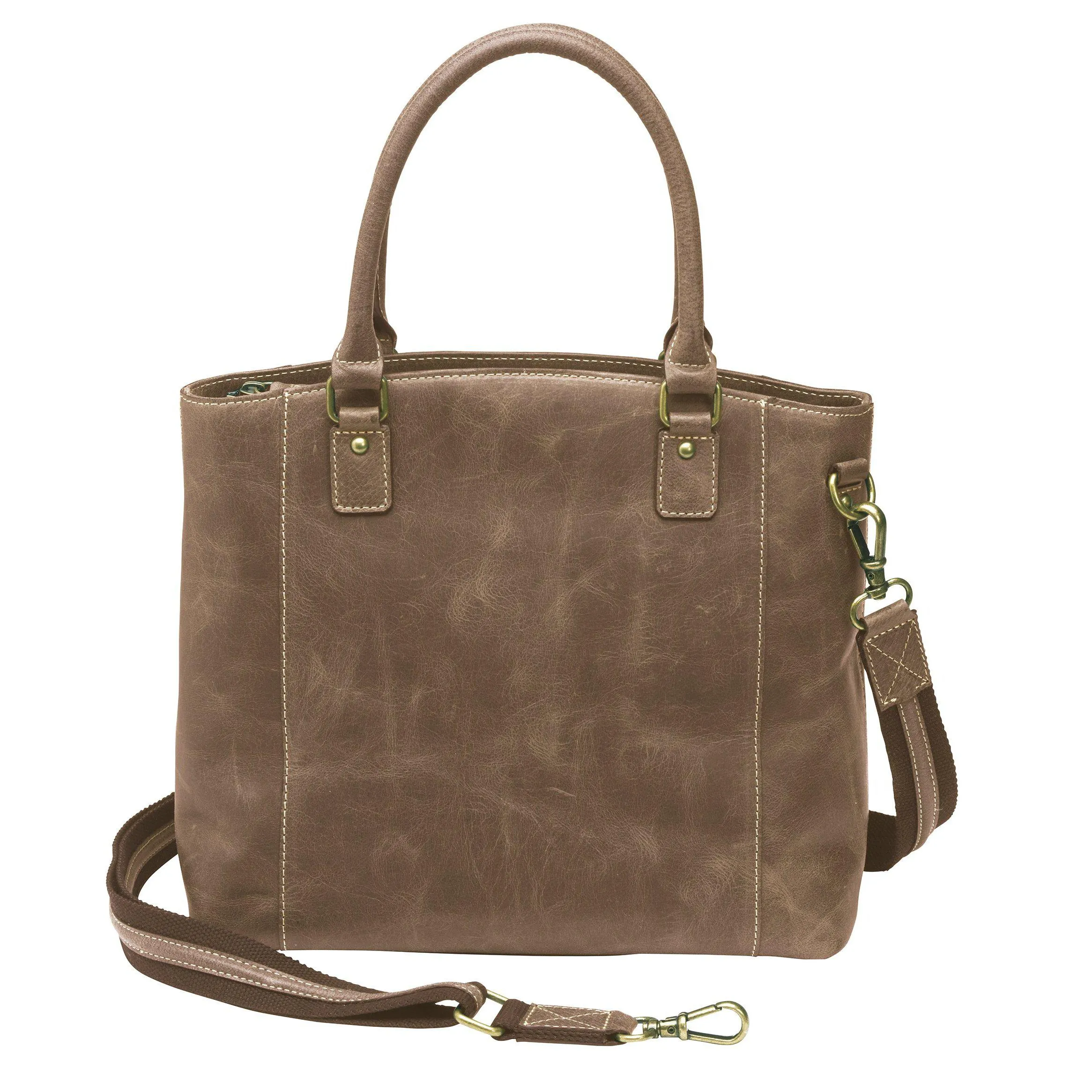 Distressed Buffalo Concealed-Carry Town Tote