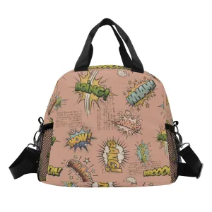 Elevate Lunchtime with Stylish All-Over Printed Vintage Aesthetics Lunch Bag for Teenagers-Peachy Adventure