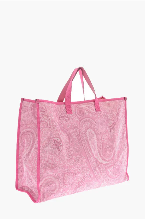 Etro Nylon GLOBE TROTTER Tote Bag with Paisley-print Unica One size