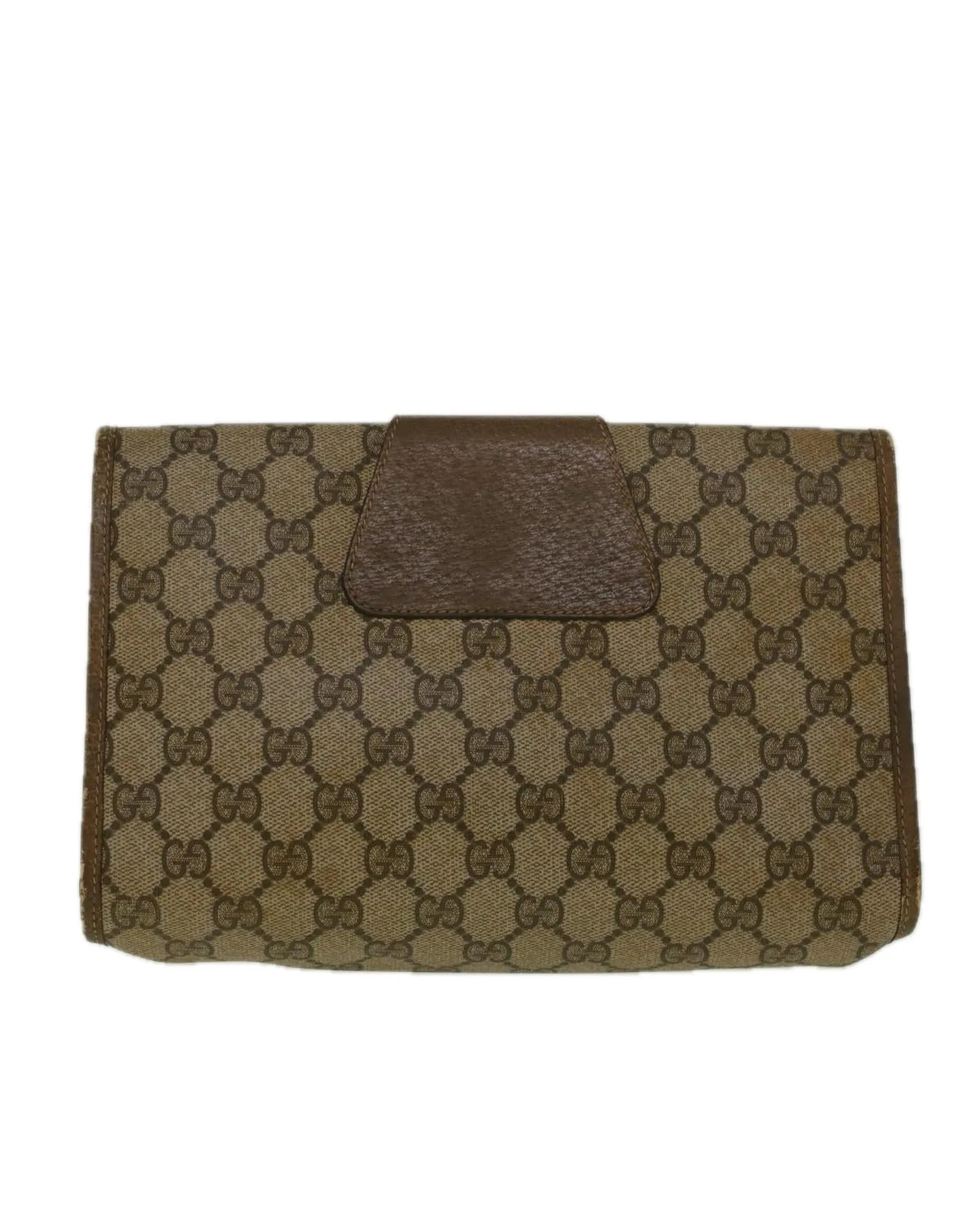 GG Canvas Green Beige Clutch Bag