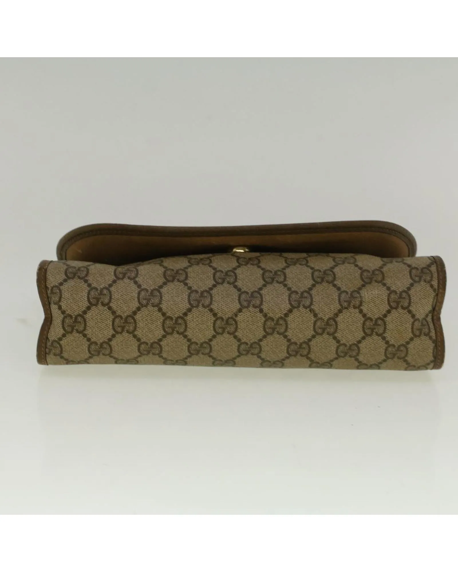 GG Canvas Green Beige Clutch Bag