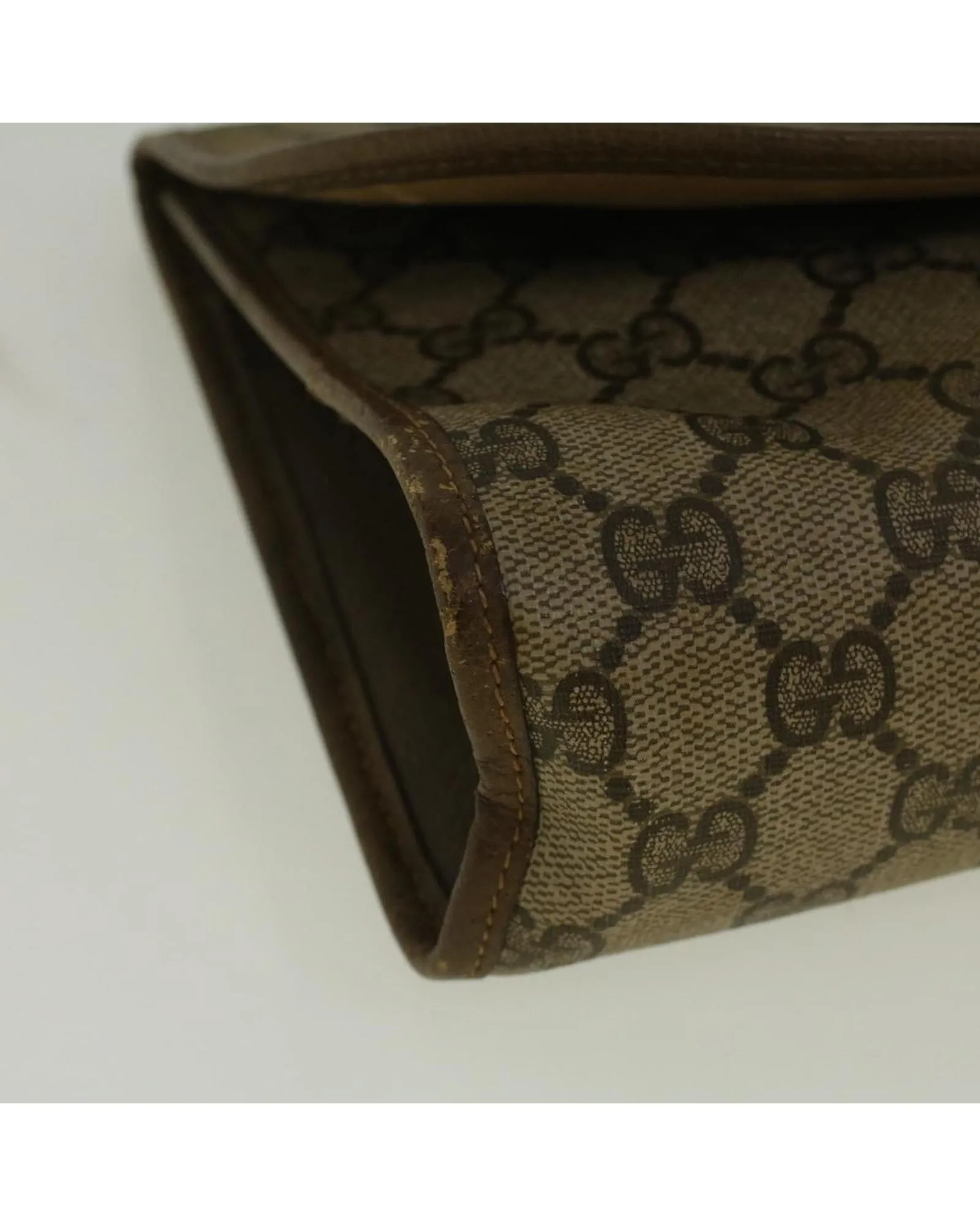 GG Canvas Green Beige Clutch Bag