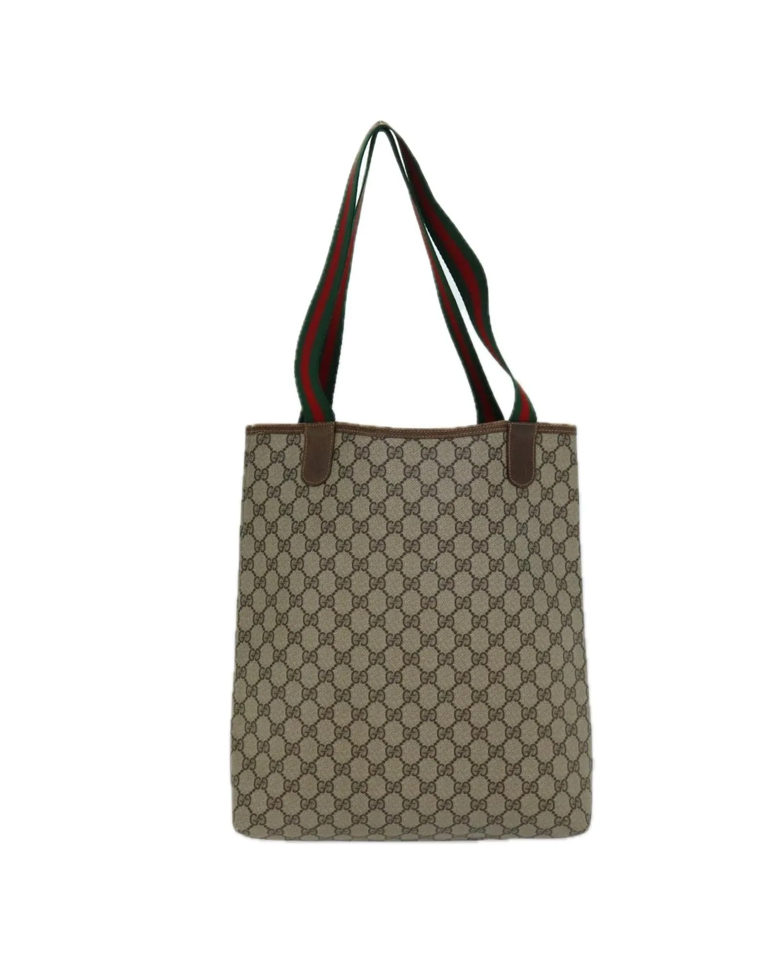 GG Supreme Web Sherry Line Tote Bag PVC Leather