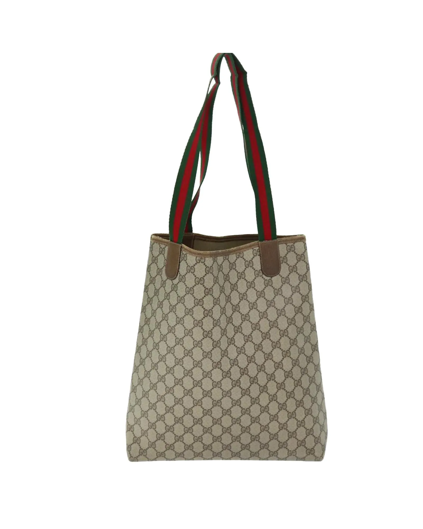 GG Supreme Web Tote Bag in Beige Red and Green Design