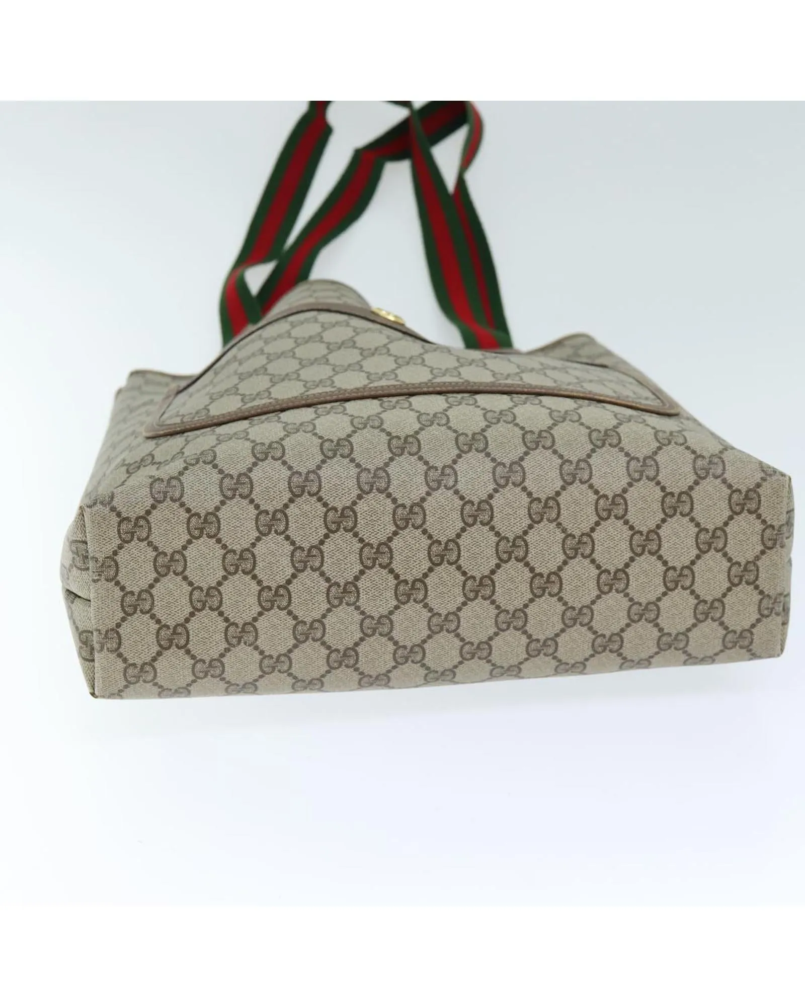 GG Supreme Web Tote Bag in Beige Red and Green Design