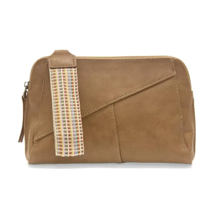 Gigi Crossbody clutch with woven wrist strap