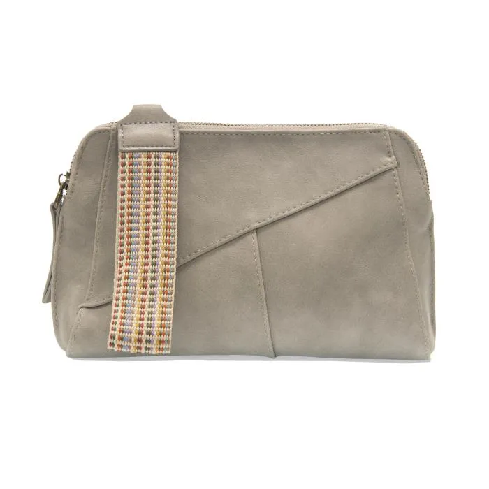 Gigi Crossbody clutch with woven wrist strap