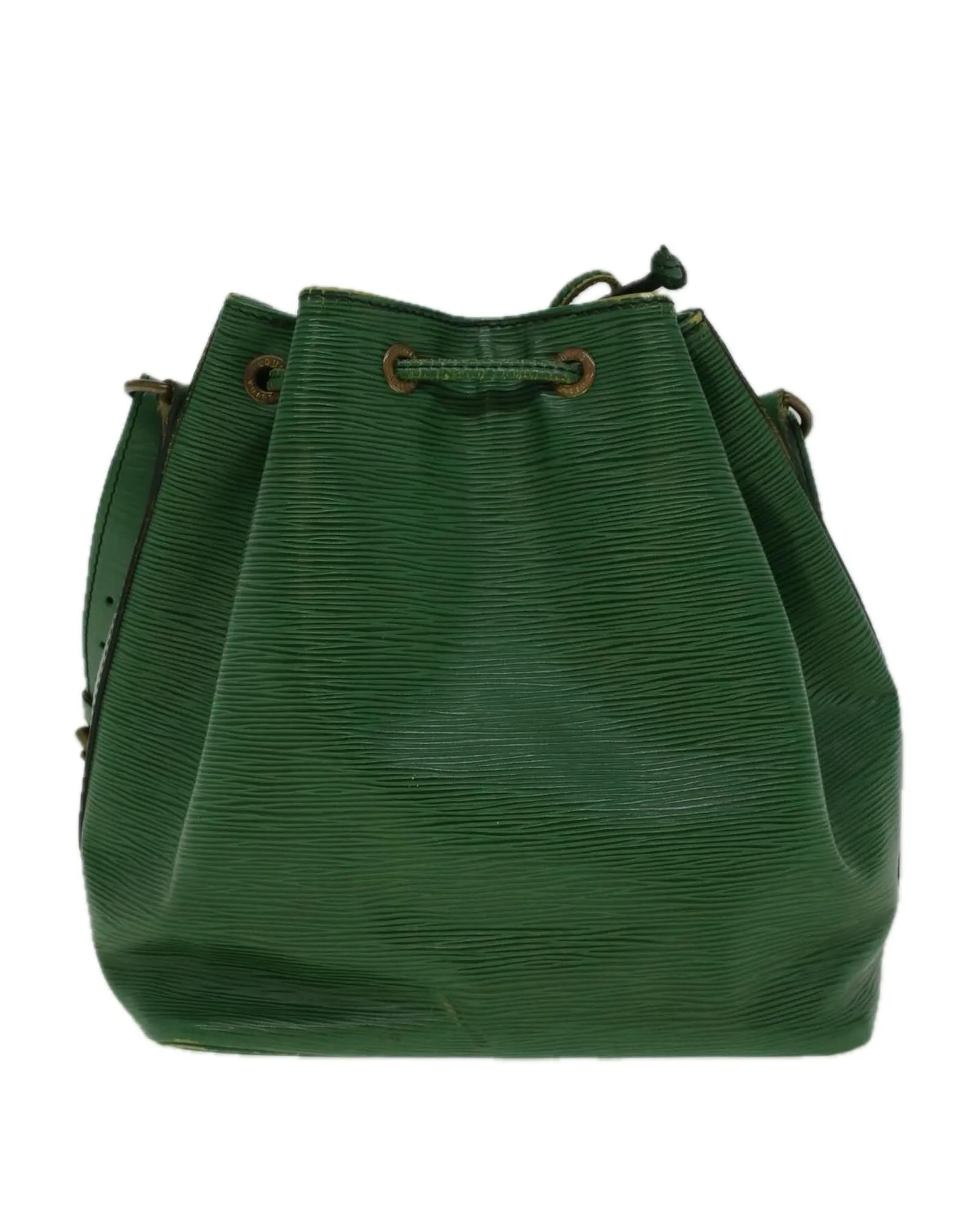 Green Epi Leather Shoulder Bag with Shoulder Drop