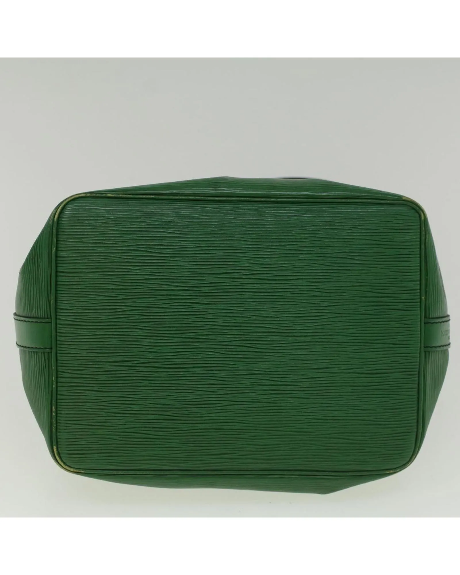 Green Epi Leather Shoulder Bag with Shoulder Drop