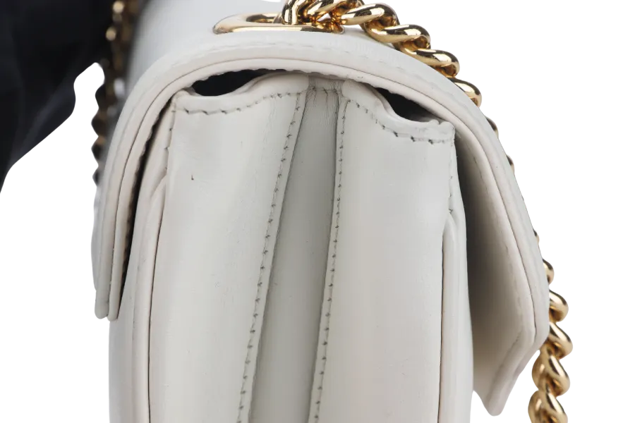 GUCCI RAJAH WHITE LEATHER(537243 486628) GOLD HARDWARE