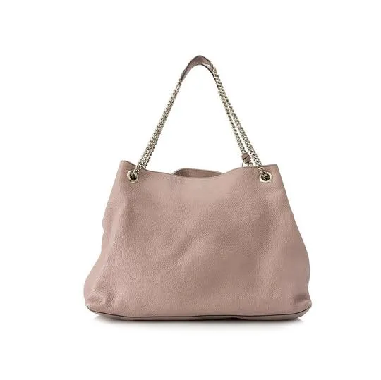 Gucci Soho Medium Chain Light Pink Leather Shoulder Bag