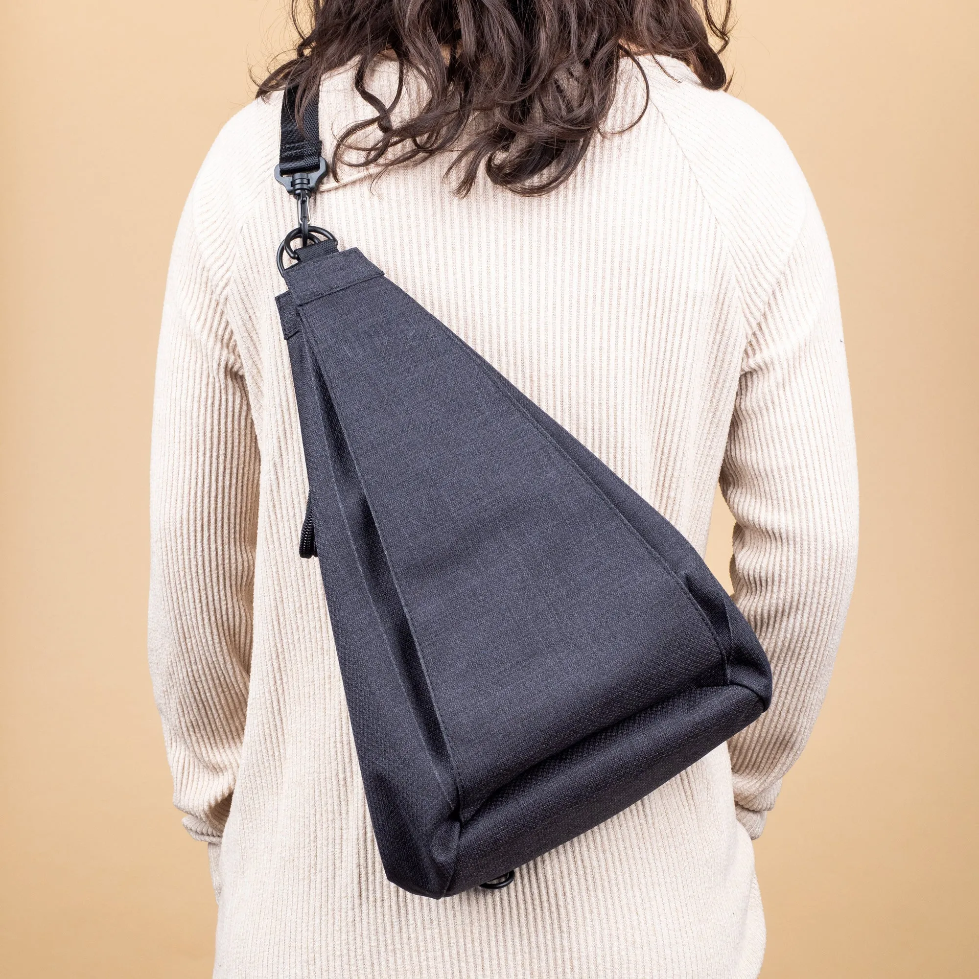 Haiku Crescent 2.0 Bag in River Rock Blue, Honeycomb, Black & Forest