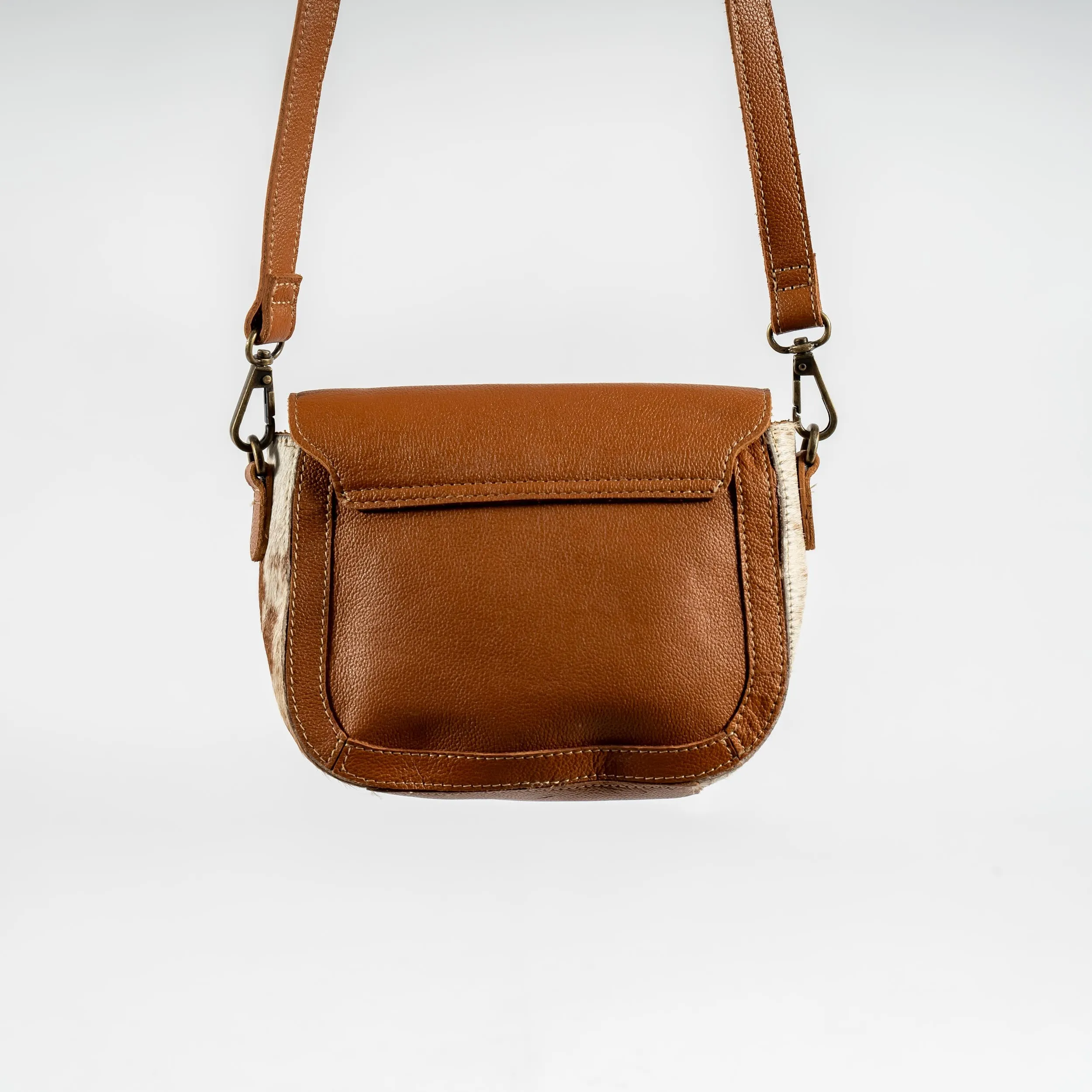 Hand-Tooled Cowhide Crossbody Bag