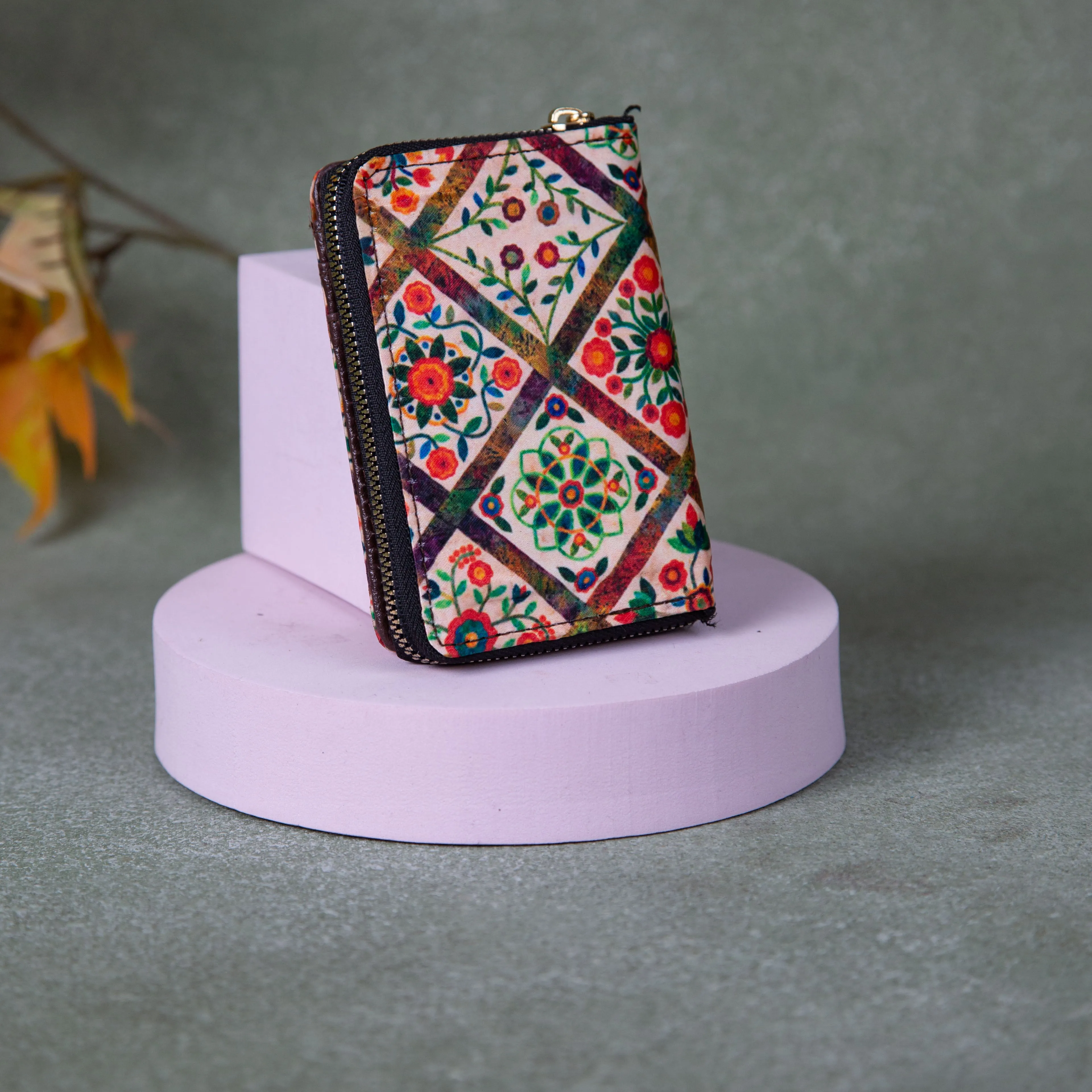 Handmade Wallets - Mini Multi-colour Diamond Design.