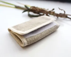 Hemp Tri Fold Off White Wallet