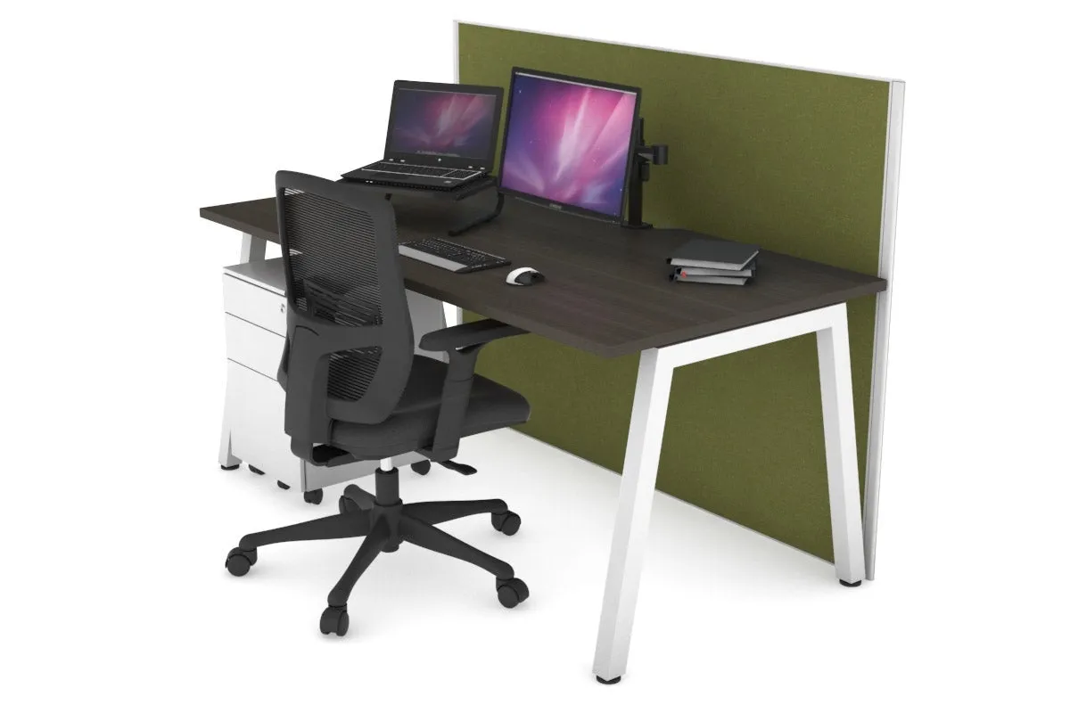 Horizon Quadro A Legs Office Desk [1200L x 800W with Cable Scallop]