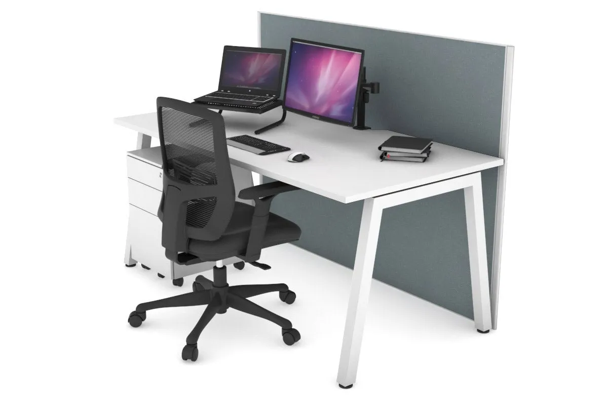 Horizon Quadro A Legs Office Desk [1200L x 800W with Cable Scallop]