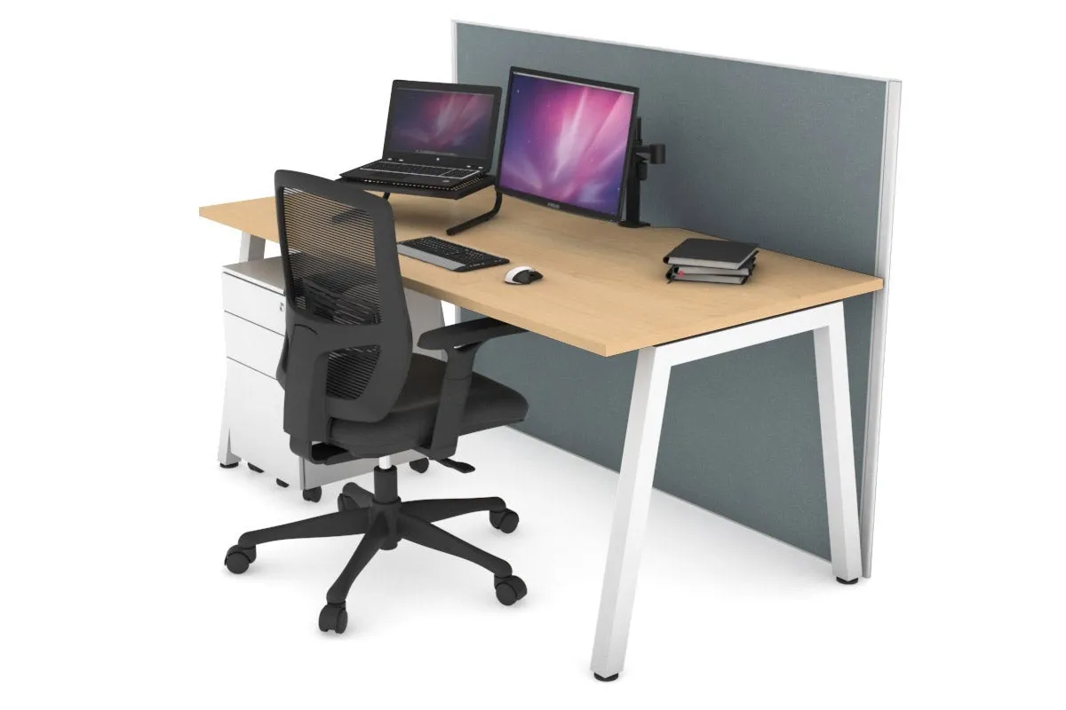 Horizon Quadro A Legs Office Desk [1200L x 800W with Cable Scallop]