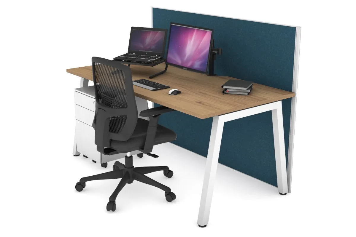 Horizon Quadro A Legs Office Desk [1200L x 800W with Cable Scallop]