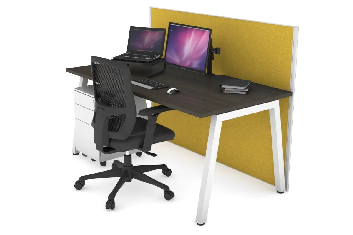 Horizon Quadro A Legs Office Desk [1200L x 800W with Cable Scallop]