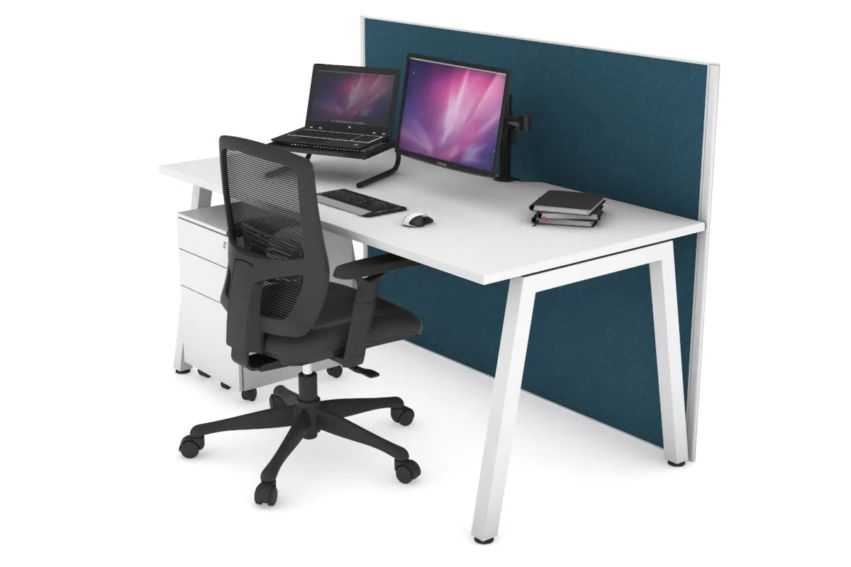 Horizon Quadro A Legs Office Desk [1200L x 800W with Cable Scallop]