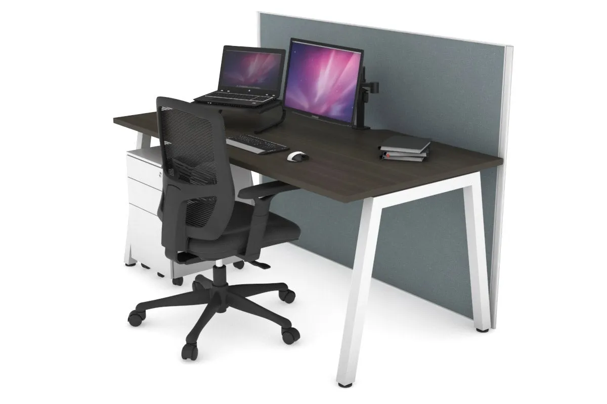 Horizon Quadro A Legs Office Desk [1200L x 800W with Cable Scallop]