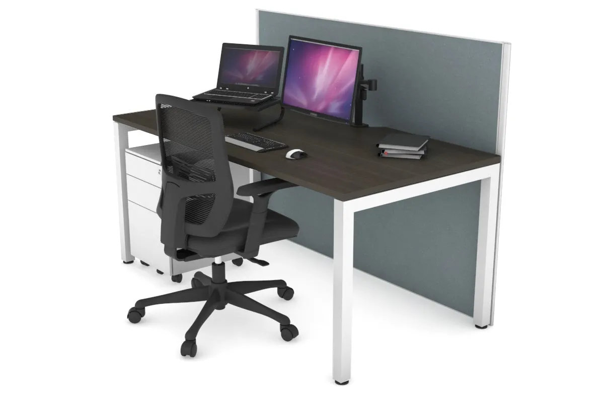 Horizon Quadro Square Legs Office Desk [1600L x 800W with Cable Scallop]